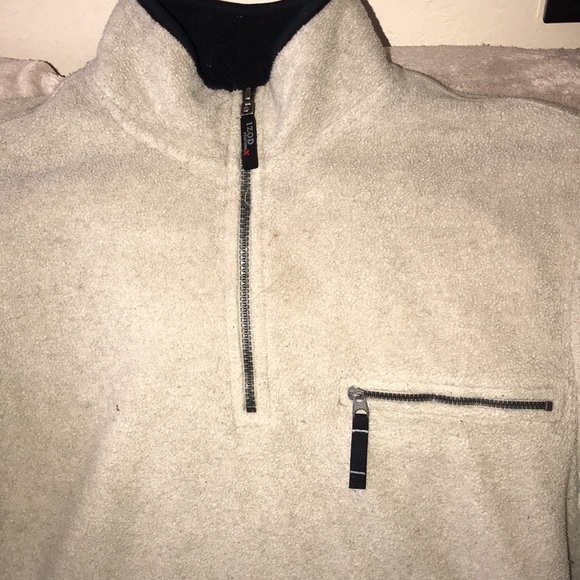 Izod performance X small tan quarter zip fleece jacket damaged 💕 - Picture 2 of 11